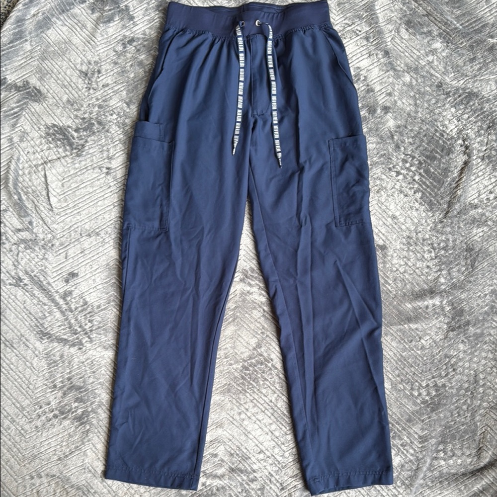 Insight Blue Cargo Pants with Elastic Waistband